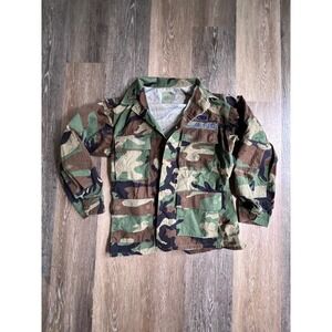 US Air Force Military Combat Shirt Small Short Camo Good Ripstop BDU Jacket